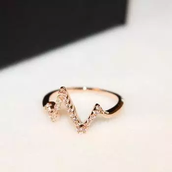 Супер свежее волнистое микро-инкрустированное кольцо-кольцо для женщин, вечернее родительско-детское кольцо для женщин 7 белый