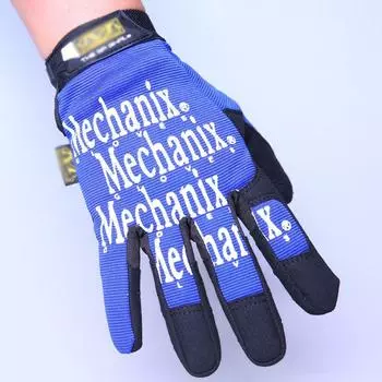 Super Technician Gloves Men s Sports Fitness Horizontal Bar Cycling Motorcycle Spring & Fall Thin Outdoor Non Slip Abrasion Resistant Student Blue M