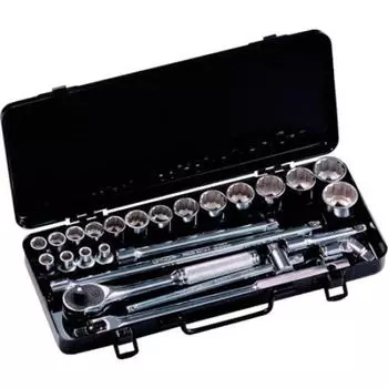 Super Tool Socket Wrench Set N318S 18 pieces x Drive Socket angle 9.5mm чёрный