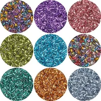 Высококачественные стеклянные бусины, наполненные серебряными окрашенными сердечниками из риса для самостоятельного изготовления браслетов, ожерелий и ювелирных изделий 3mm 280pcs белый