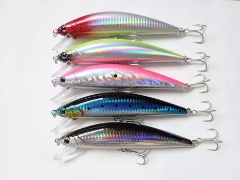 Super weight 68g heavy sinking minnow 5 color set penetrating wire rough rock deep point deep offshore shore yellowtail red sea bream heavy weight