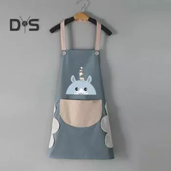 Супер ветровой водонепроницаемый антипятнистый фартук с изображением оленя из мультфильма, домашняя кухня, кулинария, выпечка, чистящий нагрудник 4