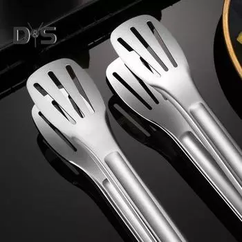 Супер ветровые щипцы для еды, противожаровые, удобные в захвате, портативные щипцы для еды из нержавеющей стали, кухонная утварь 7inch