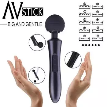 Супер вибратор, устройство для женской мастурбации, 20 частот, сильный шок, большая массажная палочка, большая AV-палка, клитор, оргазм, артефакт, секс-игрушки Second generation