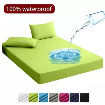 Супер водонепроницаемая простыня 2024 года, простыня с резинкой, противоскользящий наматрасник, защита для матраса для одиночного двуспального 80x200cm only a sheet