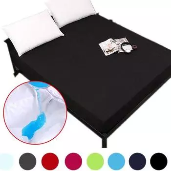 Супер водонепроницаемая простыня на подкладке, сплошной цвет, наматрасник для кровати, водонепроницаемый защитный чехол для кровати, постельные принадлежности без наволочек 80X200X30cm Only a Sheet