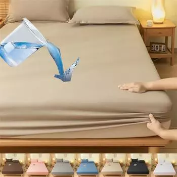 Супер водонепроницаемая простыня на резинке, покрывало для кровати, нескользящее покрывало для матраса, защитное покрывало для кровати, чехол для матраса с резинкой 100X200cm Only a sheet