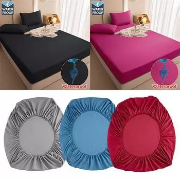 Супер водонепроницаемая простыня, однотонное противоскользящее защитное покрытие для матраса, водонепроницаемое защитное покрывало для одиночного двуспального кровати 80x200cm only a sheet