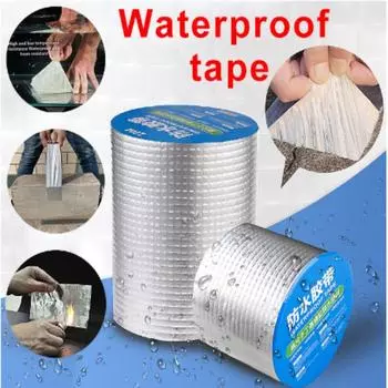 Супер водонепроницаемая уплотнительная лента для устранения протечек, трещин на стенах, крышах, для больших резервуаров, дома и сада, прочная липкая самоклеящаяся лента для ремонта воздуховодов 5cm X 1m-
