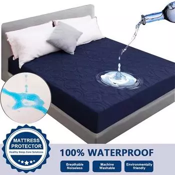 Супер водонепроницаемое покрывало на простыне с тиснением, стеганый защитный чехол для матраса, домашний роскошный декор 160 см (Нет наволочки) 80x200+30cm Only Sheet