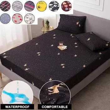 Супер водонепроницаемое постельное белье, простыня с принтом, защитный чехол для матраса, нескользящее постельное белье с эластичной лентой, дышащий чехол для матраса 80 X 200 CM Only Sheet