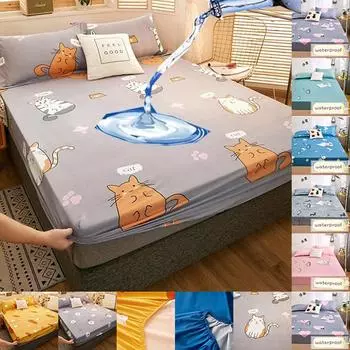 Супер водонепроницаемый чехол для матраса для кровати, защитный матрас для кровати, простынь с принтом, полиэстеровый лист 90 X 200cm Only Sheet