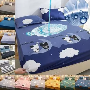 Супер водонепроницаемый чехол на матрас для кровати, простыня, покрывало с эластичным ремешком, пыленепроницаемое покрывало с принтом 90X200cm Only Sheet