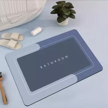 Супер впитывающий нескользящий коврик для ванной комнаты, противоскользящий коврик для ванной и туалета, коврик для ног, кухня, гостиная, напольный коврик, домашний декор 40X60CM синий