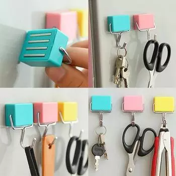 Магнитные крючки с суперприсоской, чтобы повесить бесплатный микроволновый холодильник, следы от ногтей, новинка, спасибо жёлтый