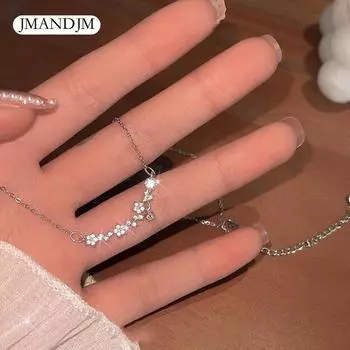 Супер-вспышка циркон цветок ожерелье женское осень и зима легкая роскошь нишевый темперамент ключица цепочка ins короткие аксессуары