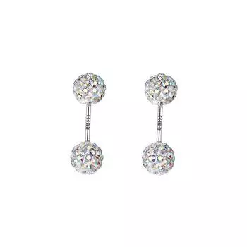 Супер-вспышка, двухголовый гвоздь для ушной косточки Шамбап, легкий, роскошный, винтовой, гвоздь для ушной косточки, темперамент, универсальный, женский гвоздь для мочки уха