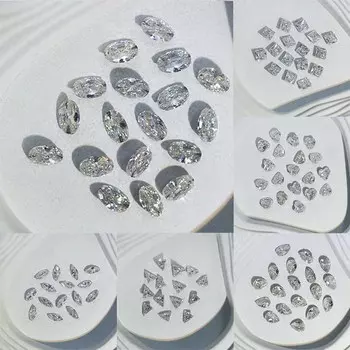 Супер-вспышка с острым дном 100 шт. Аксессуары для ногтей специальной формы Микро Белый Мини Цирконий 1*2*3mm