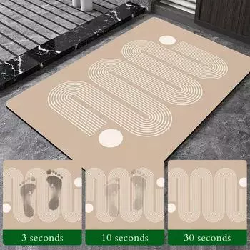 Суперабсорбирующий скандинавский коврик для ванной комнаты, напольные коврики для ног, нескользящие быстросохнущие коврики для душа, туалетные коврики для гостиной 40cmx60cm