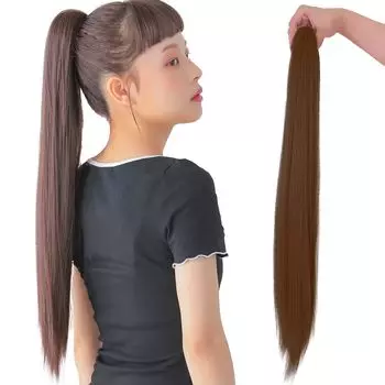 Супердлинный прямой пони на заколках wgt823OBG [AQUADOLL]