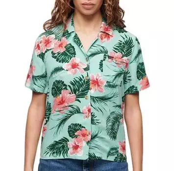 Superdry Beach Resor рубашка с коротким рукавом S