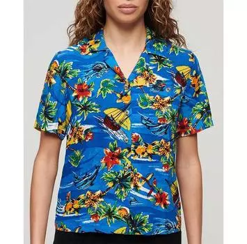 Superdry Beach Resor рубашка с коротким рукавом M