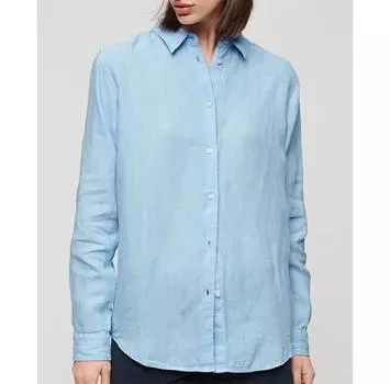 Superdry Casual Linen Boyfriend рубашка с длинным рукавом S