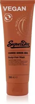 Superdry Cedarwood. Mandarin. Amber. body and hair shower gel TU прозрачный