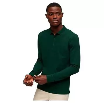 Superdry Cotton Pique поло с длинными рукавами L
