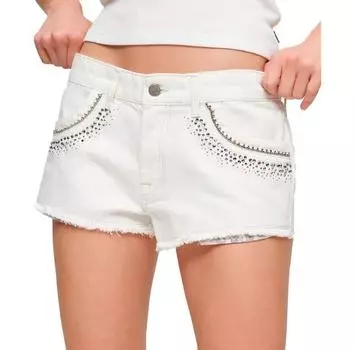Superdry Diamante Embellish denim шорты 28