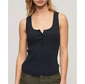 Superdry Essential Button Down рубашка без рукавов 2XS-XS