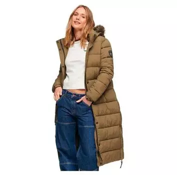 Superdry Faux Fur Longline puffer куртка M