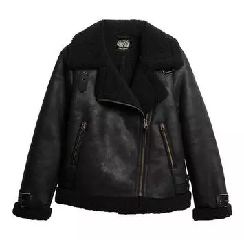 Superdry Faux Shearling Aviator куртка XS