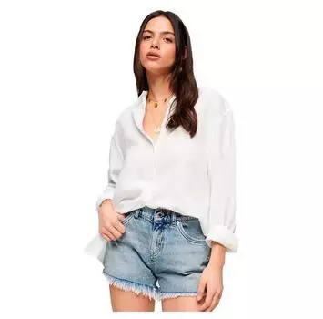Superdry Studios Casual Linen рубашка с длинным рукавом 2XS