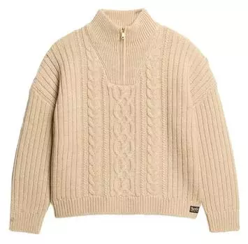 Superdry Свитер с полумолнией Cable L