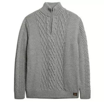 Superdry Свитер с полумолнией Jacob Cable 2XL