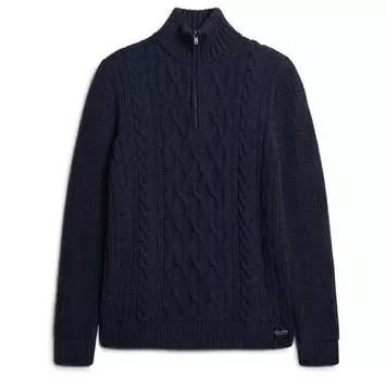 Superdry Свитер с полумолнией Jacob Cable XL