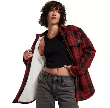 Superdry Vintage Borg Check Overрубашка рубашка S