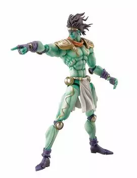 Суперфигурка подвижная Bizarre Adventure Part Star Platinum 170 мм окрашенная подвижная фигурка JoJo s 3 приблизительно. ПВХ, АБС и нейлон зелёный