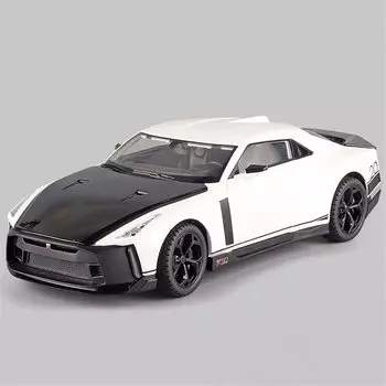 Суперкар GTR50, литая под давлением модель автомобиля, масштаб 1/18, игрушечный автомобиль с откатным механизмом, звуком и светом для детей, коллекция подарков для мальчиков и девочек 1/18-26.5x15.5x10.5cm