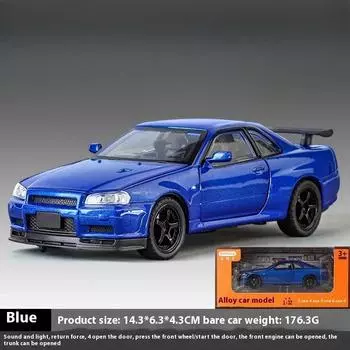 Суперкар литой металлический сплав модель автомобиля игрушка гоночный автомобиль симулятор звук свет детский подарок