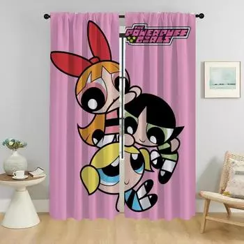 Суперкрошки, украшение на Хэллоуин, тюль для спальни, занавески для гостиной, абажуры, занавески, 2 шт. W50xH70cmx2pcs