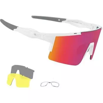 Суперкрутые поляризованные солнцезащитные очки из металлического сплава для езды на велосипеде и вождения, красный