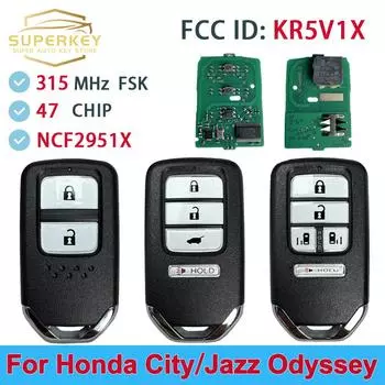 SUPERKY 313,8 МГц для Honda City Jazz Fit Civic Shuttle Vezel CR-V 5 Door EX Odyssey EX SE ID47 чип дистанционный ключ от машины KR5V1X