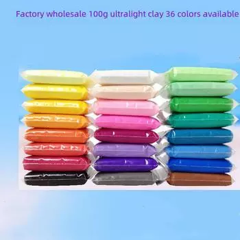 «Суперлегкая глина 100 г - 24 или 36 цветов для детского творчества и лепки из космической грязи» Emerald Green