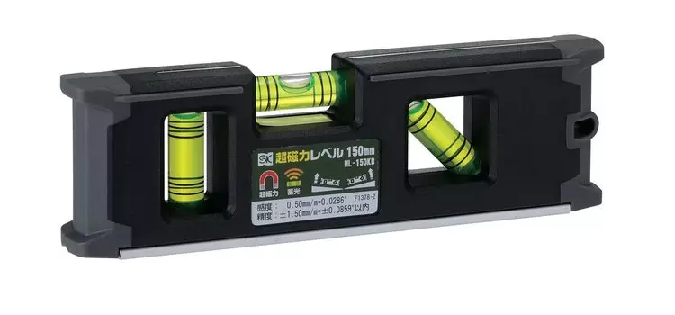 Супермагнитный уровень Niigata Seiki SK с магнитом 150 мм черный ML-150KB чёрный