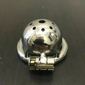 Супермаленький запираемый ремень с полусферической клеткой из нержавеющей стали 40mm