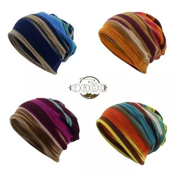 Супермаркет унисекс шарф в полоску с принтом шапка-бини Casaul уличные трансформируемые ветрозащитные шапки