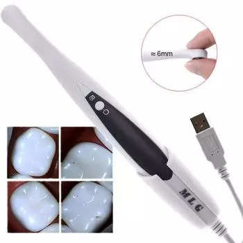 Супермини-объектив 6 мм стоматологическая USB CMOS интраоральная камера HD 8,0 мегапикселей 6 белых светодиодов стоматологический инструмент зубы эндоскоп белый