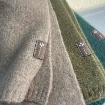 Супермолочный цвет~ шерстяная смесовая трикотажная однотонная шерстяная пара небольшой шарф утолщенный теплый универсальный шарф